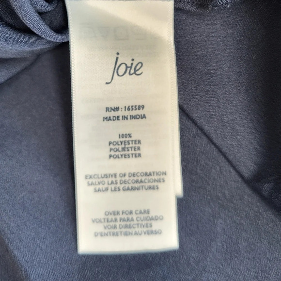 Joie Flowy Mini Dress Baltic Print Womens Medium Wedding Guest Cocktail Party - Picture 12 of 13